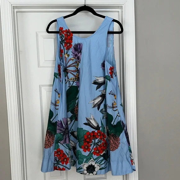 Anthropologie Maeve Mini Dress Keiko Blue Floral - Picture 2 of 11